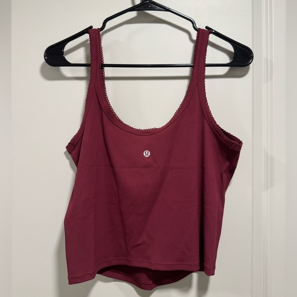 Lululemon Nulu Ribbed Cropped Tank Top Heart - Picture 3 of 8
